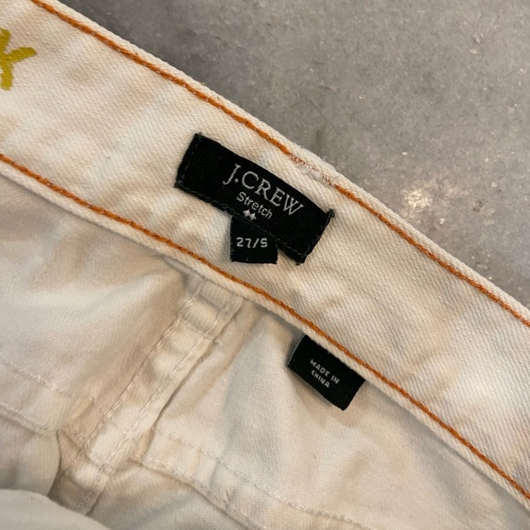 J. Crew Size 5 White Cotton Stretch Matchstick Straight Leg Denim Jeans - Picture 6 of 11